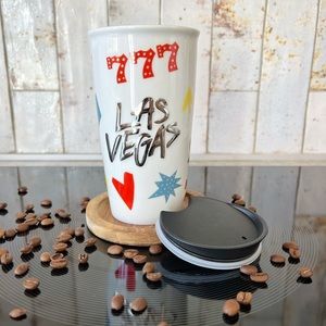 Starbucks Las Vegas 777 Tumbler Ceramic Travel Mug w/Lid (10fl oz/296ml)
